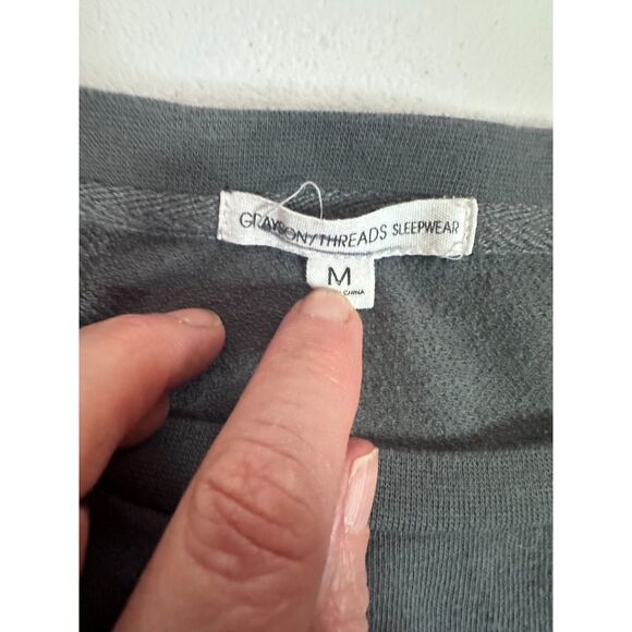 Grayson Threads Saturday Sweatshirt Women’s M Gray Lounge Sleepwear Pullover - Picture 3 of 5